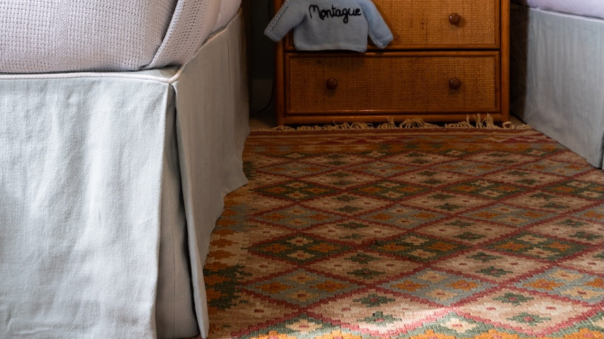 Bed Valance in Blue
