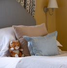 Bedroom with a bed valance, bed, linen cushion pillow, children's room, kid's room