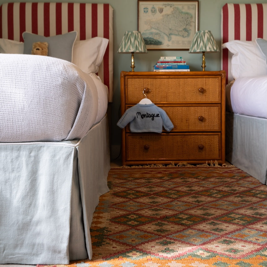 Twin children's bedroom, Luxury Bed Valance,